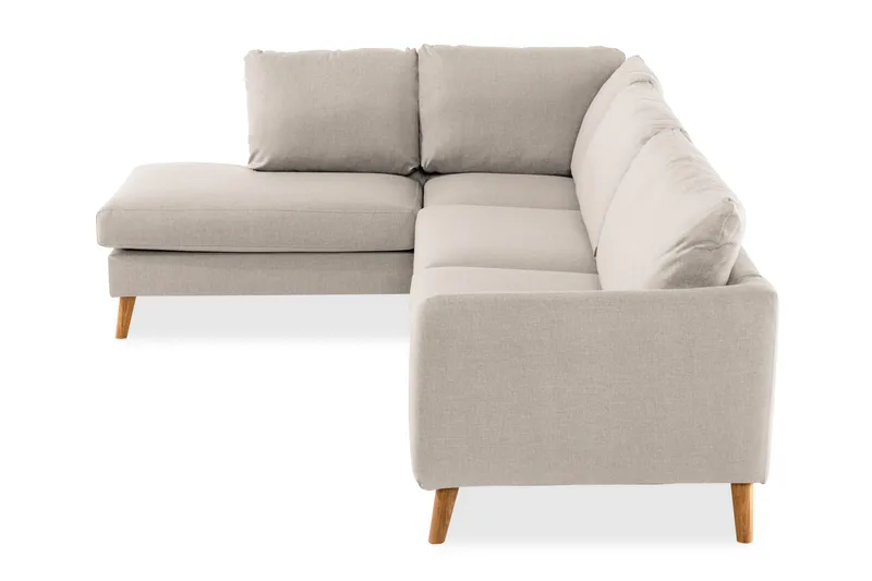 Trend 4-sits Vänstervänd L-formad Divansoffa i Tyg - Beige - Möbler - Soffa - Divansoffor & schäslongsoffa