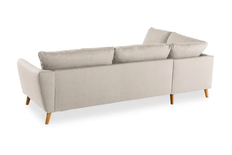 Trend 4-sits Vänstervänd L-formad Divansoffa i Tyg - Beige - Möbler - Soffa - Divansoffor & schäslongsoffa