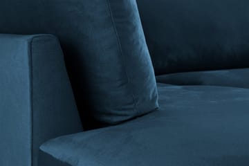 Trend 4-sits Vänstervänd L-formad Schäslongsoffa i Sammet - Blå - Möbler - Soffa - Divansoffor & schäslongsoffa