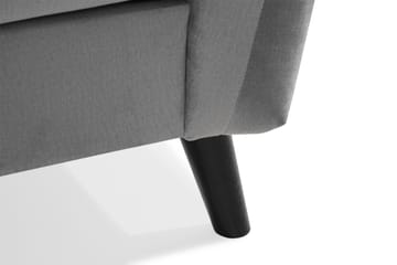 Trend 4-sits Vänstervänd L-formad Schäslongsoffa i Sammet - Ljusgrå - Möbler - Soffa - Divansoffor & schäslongsoffa