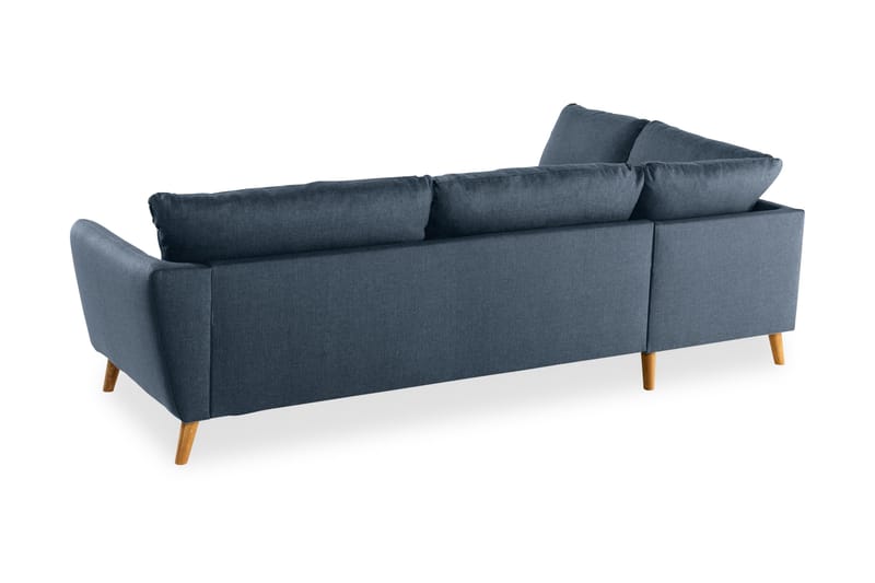 Trend 4-sits Vänstervänd L-formad Schäslongsoffa i Tyg - Blå - Möbler - Soffa - Divansoffor & schäslongsoffa