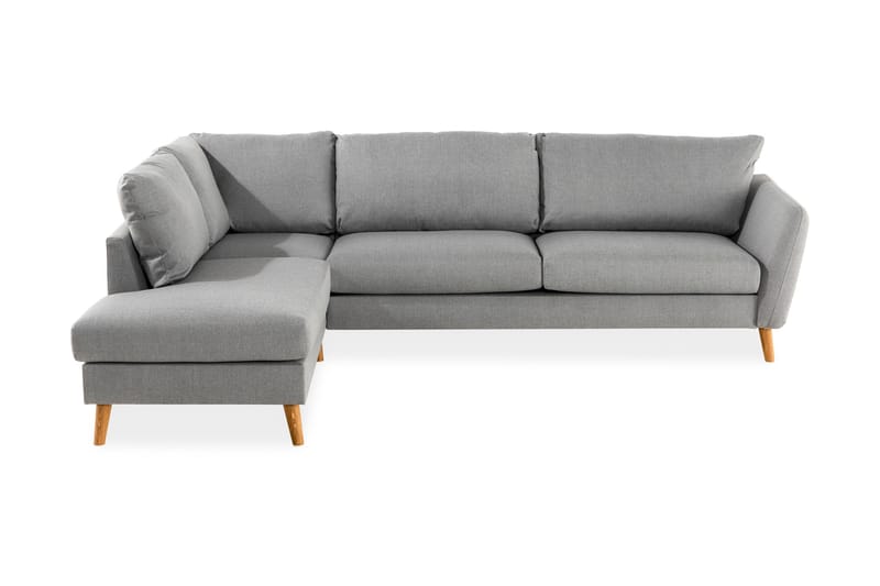 Trend 4-sits Vänstervänd L-formad Schäslongsoffa i Tyg - Grå - Möbler - Soffa - Divansoffor & schäslongsoffa