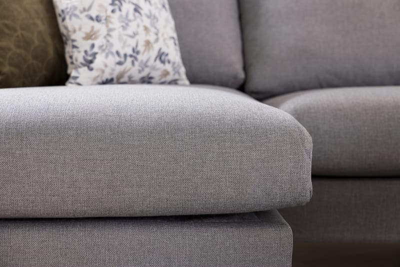 Trend 4-sits Vänstervänd L-formad Schäslongsoffa i Tyg - Grå - Möbler - Soffa - Divansoffor & schäslongsoffa