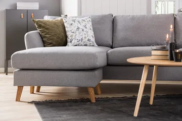 Trend 5-sits Vänstervänd U-formad Hörnsoffa med divan i Tyg - Grå - Möbler - Soffa - Hörnsoffa - Hörnsoffa med divan