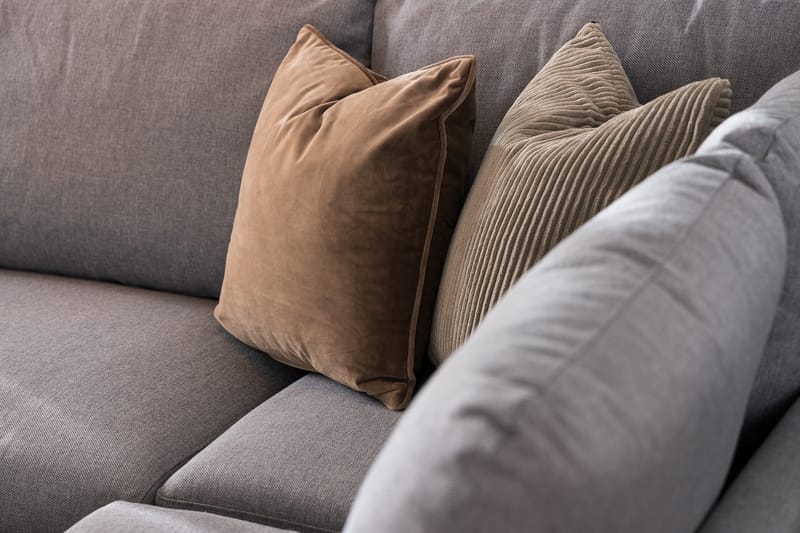 Trend 5-sits Vänstervänd U-formad Hörnsoffa med divan i Tyg - Grå - Möbler - Soffa - Divansoffor & schäslongsoffa