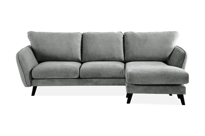 Trend Lyx 3-sits Divansoffa Höger - Grå/Svart - Divansoffor & schäslongsoffa - 4 sits soffa med divan