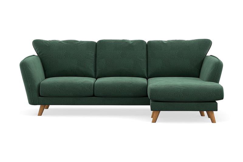 Trend Lyx 3-sits Divansoffa Höger - Grön Sammet - Möbler - Soffa - Divansoffor & schäslongsoffa