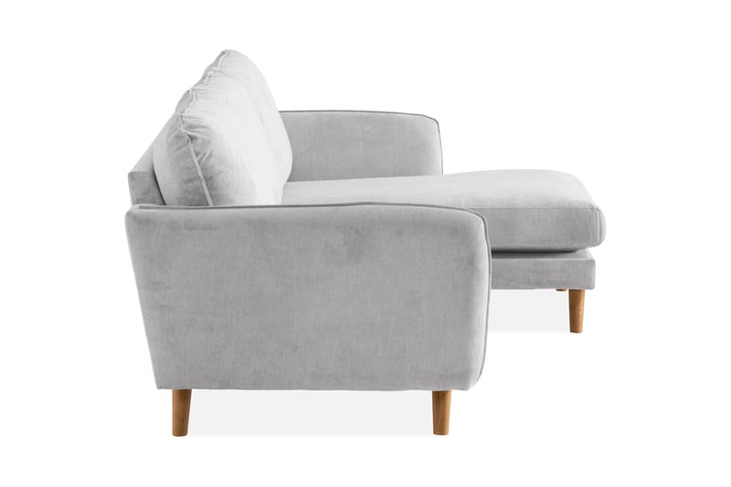 Trend Lyx 3-sits Divansoffa Höger - Ljusgrå/Ek - Divansoffor & schäslongsoffa - 4 sits soffa med divan