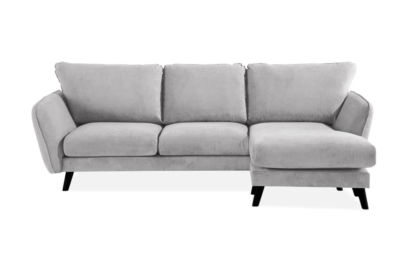 Trend Lyx 3-sits Divansoffa Höger - Ljusgrå/Svart - Divansoffor & schäslongsoffa - 4 sits soffa med divan