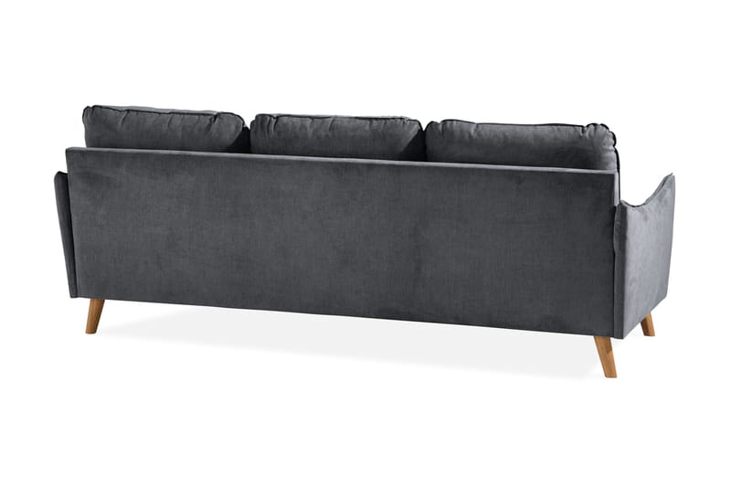 Trend Lyx 3-sits Divansoffa Höger - Mörkgrå/Ek - Möbler - Soffa - Divansoffor & schäslongsoffa