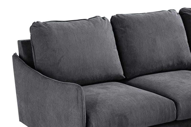 Trend Lyx 3-sits Divansoffa Höger - Mörkgrå/Ek - Möbler - Soffa - Divansoffor & schäslongsoffa - 4 sits soffa med divan