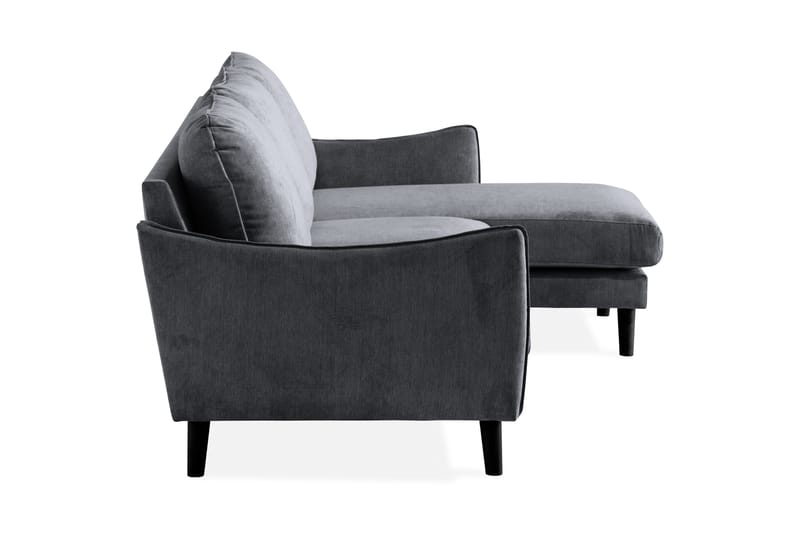 Trend Lyx 3-sits Divansoffa Höger - Mörkgrå/Svart - Möbler - Soffa - Divansoffor & schäslongsoffa