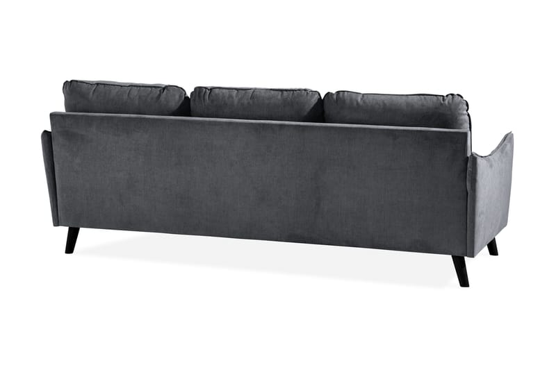 Trend Lyx 3-sits Divansoffa Höger - Mörkgrå/Svart - Möbler - Soffa - Divansoffor & schäslongsoffa - 4 sits soffa med divan