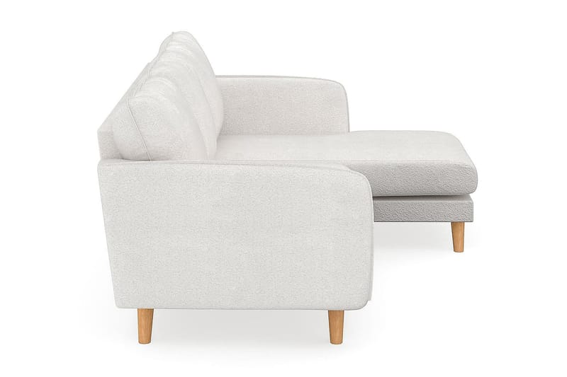 Trend Lyx 3-sits Divansoffa Höger - Vit|Bouclé - Divansoffor & schäslongsoffa - 4 sits soffa med divan