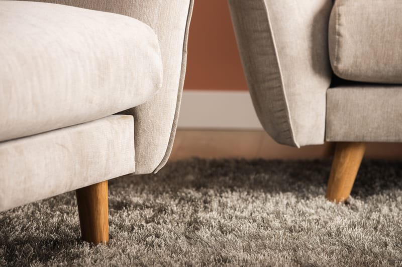 Trend Lyx 3-sits Divansoffa Vänster - Beige/Ek - Möbler - Soffa - Divansoffor & schäslongsoffa