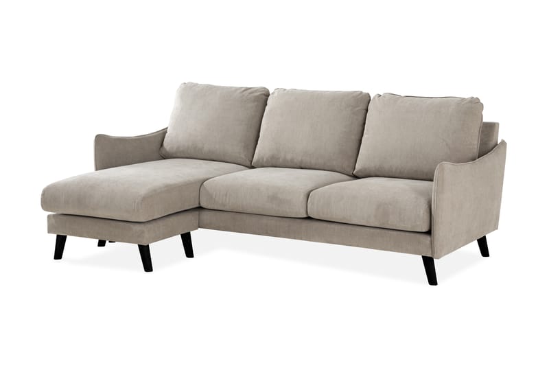 Trend Lyx 3-sits Divansoffa Vänster - Beige/Svart - Divansoffor & schäslongsoffa - 4 sits soffa med divan