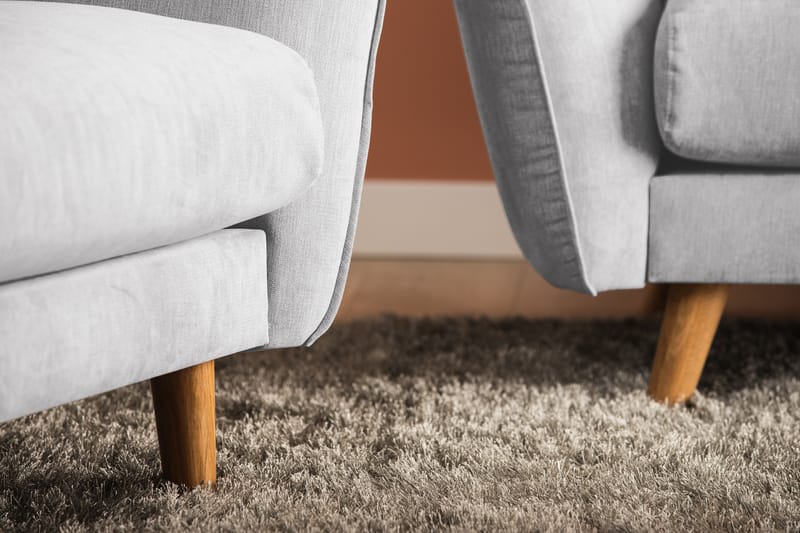 Trend Lyx 3-sits Divansoffa Vänster - Ljusgrå/Ek - Möbler - Soffa - Divansoffor & schäslongsoffa