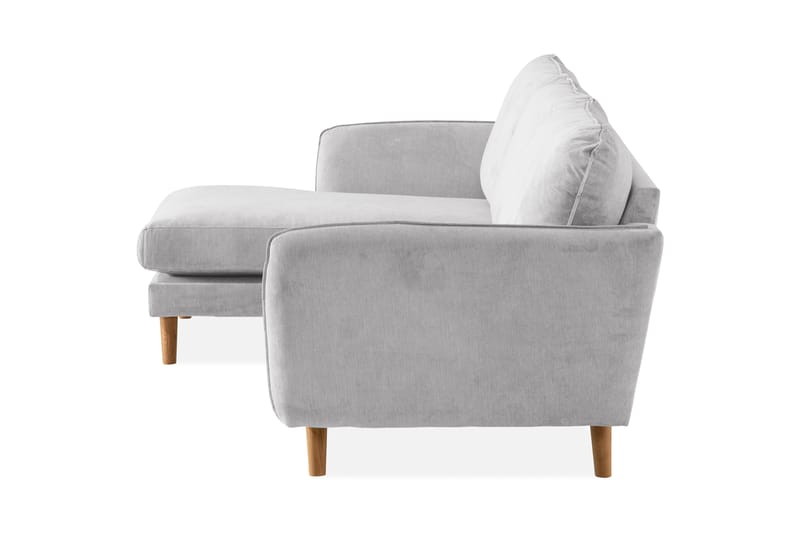 Trend Lyx 3-sits Divansoffa Vänster - Ljusgrå/Ek - Möbler - Soffa - Divansoffor & schäslongsoffa