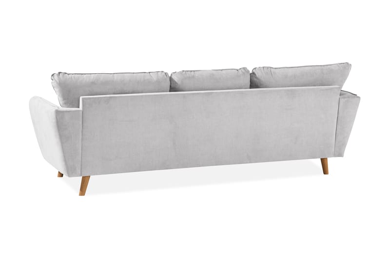 Trend Lyx 3-sits Divansoffa Vänster - Ljusgrå/Ek - Divansoffor & schäslongsoffa - 4 sits soffa med divan