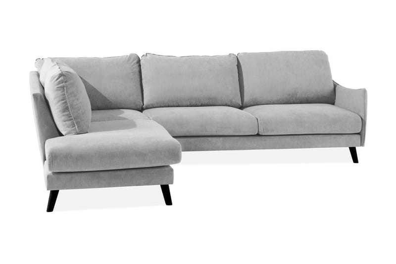 Trend Lyx 3-sits Divansoffa Vänster - Ljusgrå/Svart - Divansoffor & schäslongsoffa - 4 sits soffa med divan