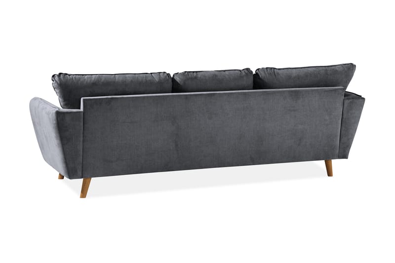 Trend Lyx 3-sits Divansoffa Vänster - Mörkgrå/Ek - Möbler - Soffa - Divansoffor & schäslongsoffa