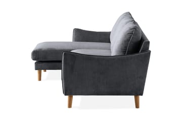 Trend Lyx 3-sits Divansoffa Vänster - Mörkgrå/Ek - Möbler - Soffa - Divansoffor & schäslongsoffa