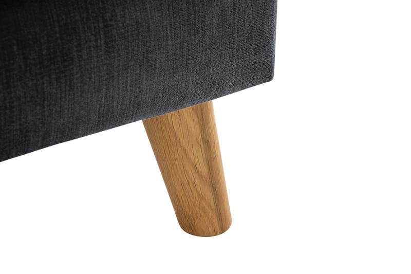 Trend Lyx 3-sits Divansoffa Vänster - Mörkgrå/Ek - Möbler - Soffa - Divansoffor & schäslongsoffa - 4 sits soffa med divan