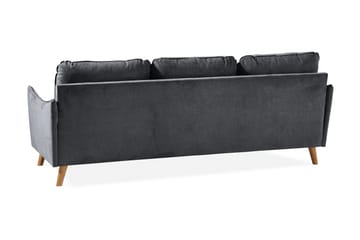 Trend Lyx 3-sits Divansoffa Vänster - Mörkgrå/Ek - Möbler - Soffa - Divansoffor & schäslongsoffa