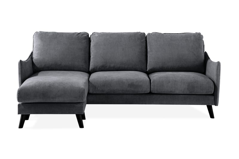 Trend Lyx 3-sits Divansoffa Vänster - Mörkgrå/Svart - Möbler - Soffa - Divansoffor & schäslongsoffa