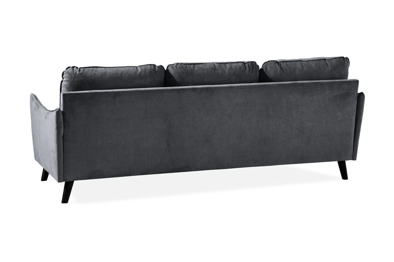 Trend Lyx 3-sits Divansoffa Vänster - Mörkgrå/Svart - Möbler - Soffa - Divansoffor & schäslongsoffa