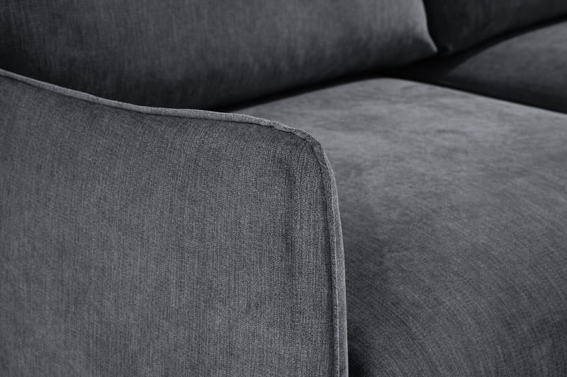 Trend Lyx 3-sits Divansoffa Vänster - Mörkgrå/Svart - Möbler - Soffa - Divansoffor & schäslongsoffa