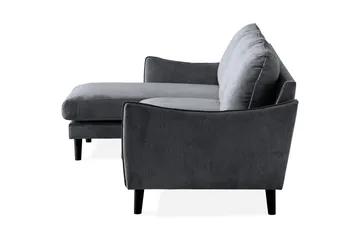 Trend Lyx 3-sits Divansoffa Vänster - Mörkgrå/Svart - Möbler - Soffa - Divansoffor & schäslongsoffa