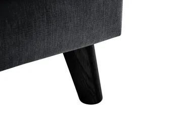 Trend Lyx 3-sits Divansoffa Vänster - Mörkgrå/Svart - Möbler - Soffa - Divansoffor & schäslongsoffa