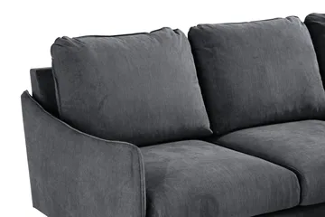 Trend Lyx 3-sits Divansoffa Vänster - Mörkgrå/Svart - Möbler - Soffa - Divansoffor & schäslongsoffa