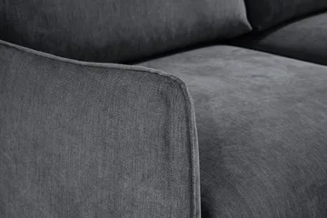 Trend Lyx 3-sits Divansoffa Vänster - Mörkgrå/Svart - Möbler - Soffa - Divansoffor & schäslongsoffa