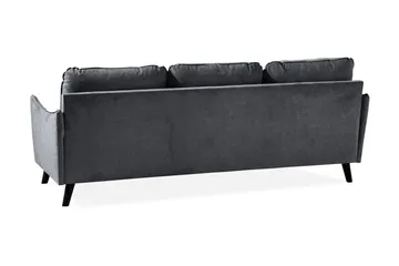 Trend Lyx 3-sits Divansoffa Vänster - Mörkgrå/Svart - Möbler - Soffa - Divansoffor & schäslongsoffa