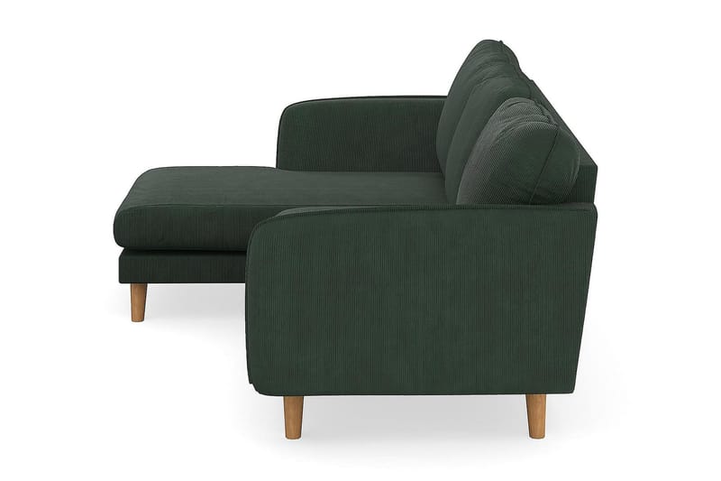 Trend Lyx 3-sits Divansoffa Vänster - Mörkgrön Manchester - Divansoffor & schäslongsoffa - 4 sits soffa med divan