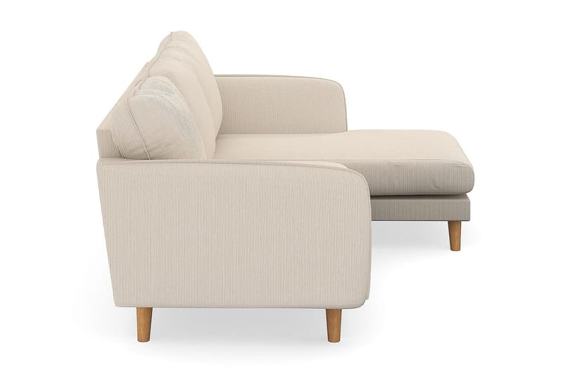 Trend Lyx 3-sits Högervänd L-formad Divansoffa i Manchester - Beige - Möbler - Soffa - Divansoffor & schäslongsoffa