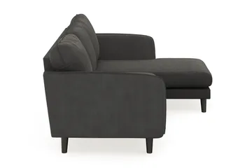 Trend Lyx 3-sits Högervänd L-formad Divansoffa i Manchester - Mörkgrå - Möbler - Soffa - Divansoffor & schäslongsoffa