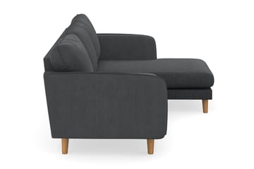 Trend Lyx 3-sits Högervänd L-formad Divansoffa i Manchester - Mörkgrå - Möbler - Soffa - Divansoffor & schäslongsoffa