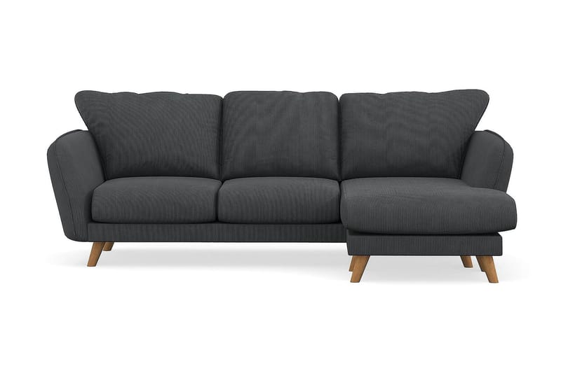 Trend Lyx 3-sits Högervänd L-formad Divansoffa i Manchester - Mörkgrå - Möbler - Soffa - Divansoffor & schäslongsoffa - 4 sits soffa med divan
