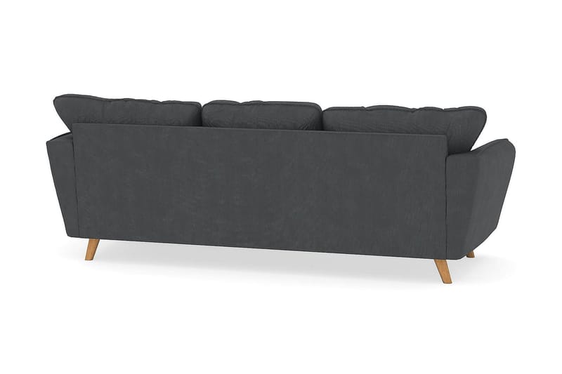 Trend Lyx 3-sits Högervänd L-formad Divansoffa i Manchester - Mörkgrå - Möbler - Soffa - Divansoffor & schäslongsoffa - 4 sits soffa med divan