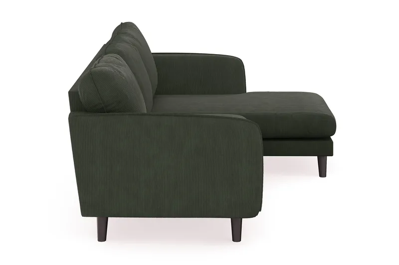 Trend Lyx 3-sits Högervänd L-formad Divansoffa i Manchester - Mörkgrön - Möbler - Soffa - Divansoffor & schäslongsoffa