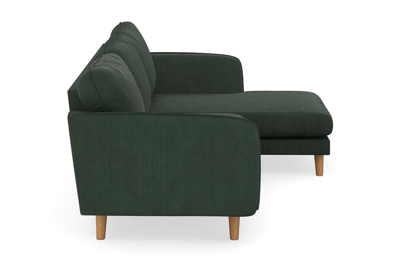 Trend Lyx 3-sits Högervänd L-formad Divansoffa i Manchester - Mörkgrön - Möbler - Soffa - Divansoffor & schäslongsoffa