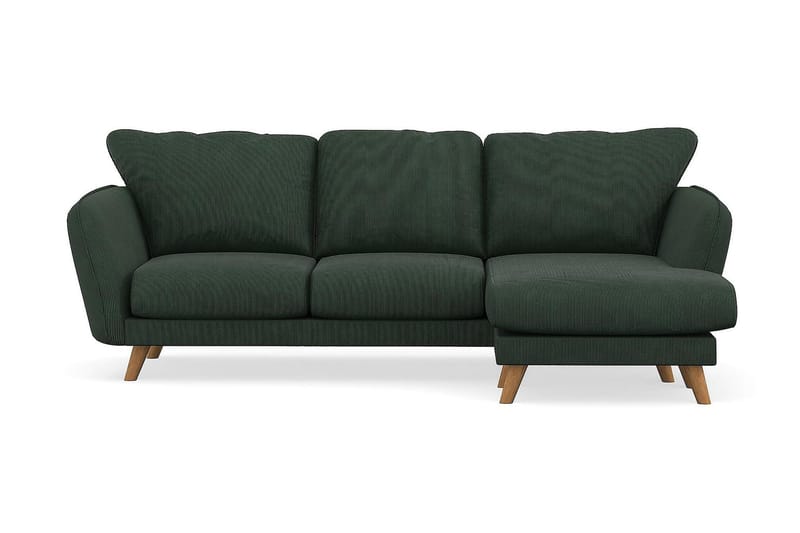 Trend Lyx 3-sits Högervänd L-formad Divansoffa i Manchester - Mörkgrön - Möbler - Soffa - Divansoffor & schäslongsoffa - 4 sits soffa med divan
