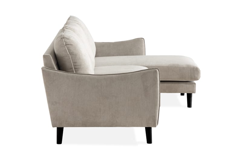 Trend Lyx 3-sits Högervänd L-formad Divansoffa i Tyg - Beige - Möbler - Soffa - Divansoffor & schäslongsoffa