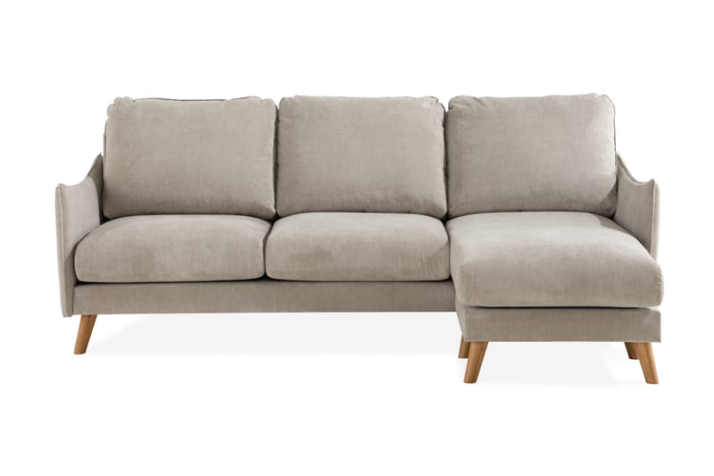 Trend Lyx 3-sits Högervänd L-formad Divansoffa i Tyg - Beige - Möbler - Soffa - Divansoffor & schäslongsoffa