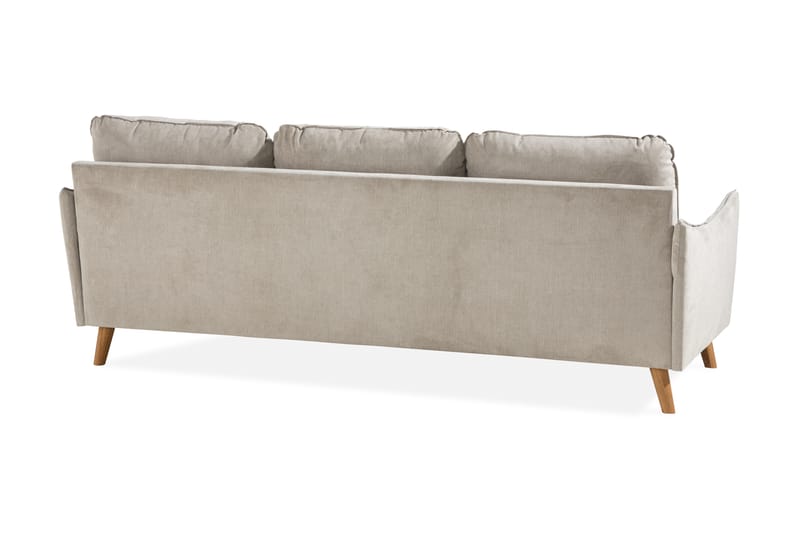 Trend Lyx 3-sits Högervänd L-formad Divansoffa i Tyg - Beige - Möbler - Soffa - Divansoffor & schäslongsoffa