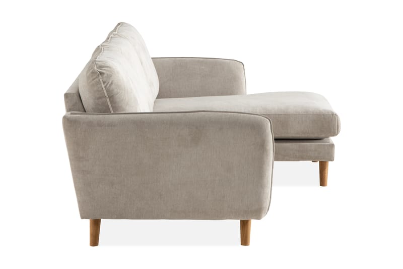 Trend Lyx 3-sits Högervänd L-formad Divansoffa i Tyg - Beige - Möbler - Soffa - Divansoffor & schäslongsoffa