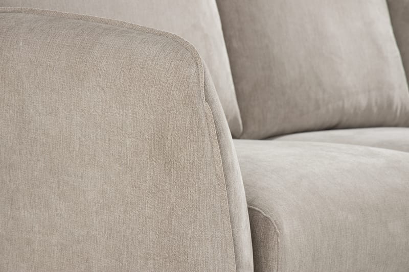 Trend Lyx 3-sits Högervänd L-formad Divansoffa i Tyg - Beige - Möbler - Soffa - Divansoffor & schäslongsoffa